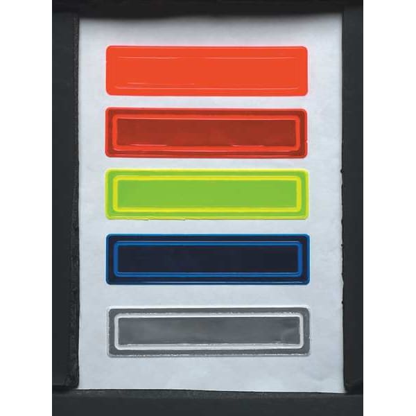 Accuform Hard Hat Label, 1 In. H, 4 In. W, PK16, Legend Style: Blank - LHR104RD