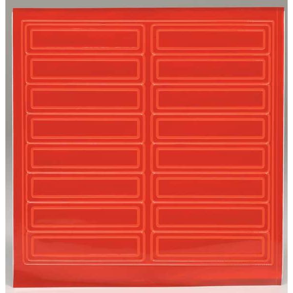 Accuform Hard Hat Label, 1 In. H, 4 In. W, PK16, Legend Style: Blank - LHR104RD