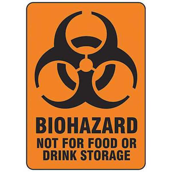 Brady No Header, Not for Food or Drink, 3 1/2 in W x 5 in H, Vertical Rectangle, Polyester - 31262LS