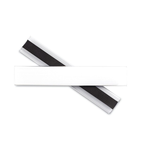 C-Line Products Clear Magnetic Label Holders, Side Load, 6 x 1, Clear, PK10 - 87810