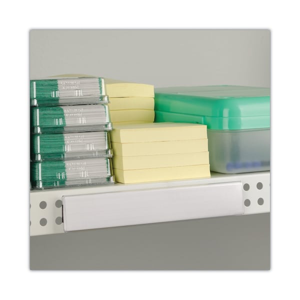 C-Line Products Clear Magnetic Label Holders, Side Load, 6 x 1, Clear, PK10 - 87810