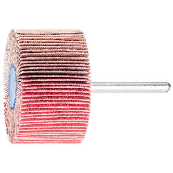 Pferd 2" x 1" Mounted Flap Wheel - 1/4" Shank - Ceramic Oxide - 120 Grit - 45292