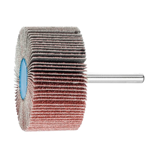 Pferd 2-1/2" x 1" Mounted Flap Wheel - 1/4" Shank - Aluminum Oxide - 60 Grit - 45270