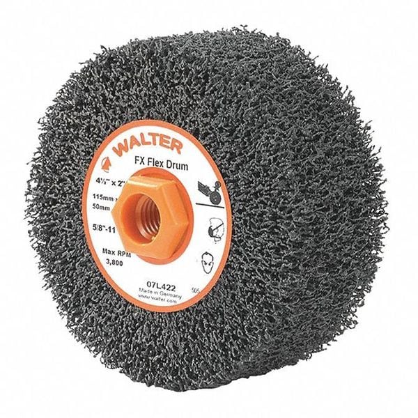 Walter Surface Technologies Finishing Flex Drum, 4.5x2x5/8-11" Coarse - 07L422