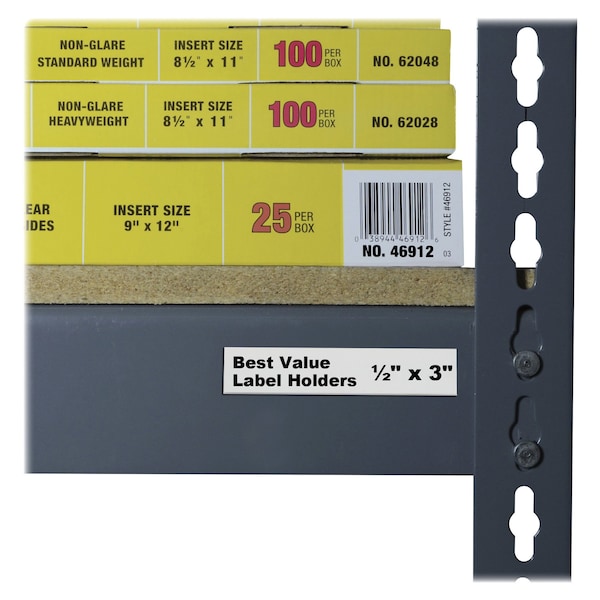 C-Line Products Label Holder, Self Adhesive, 1/2"L, PK50 - 87607