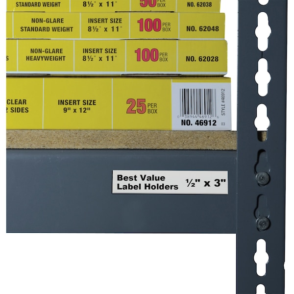 C-Line Products Label Holder, Self Adhesive, 1/2"L, PK50 - 87607