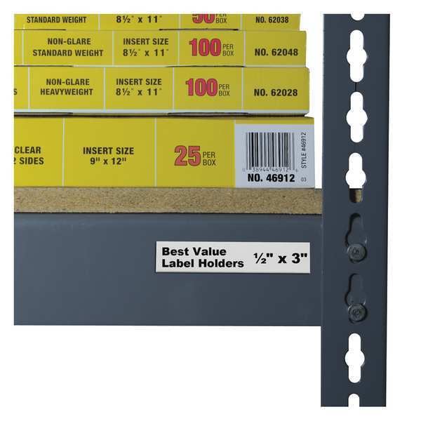 C-Line Products Label Holder, Self Adhesive, 1/2"L, PK50 - 87607