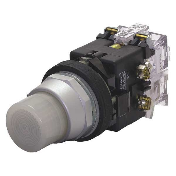 Botón pulsador iluminado de Eaton, 30mm, 1NA, 120VAC - HT8GBWAF7