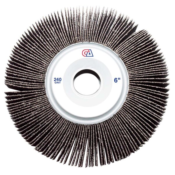 Continental Abrasives 6" x 1" x 1" Unmounted 240 Grit Aluminum Oxide Flap Wheel - FW-61240