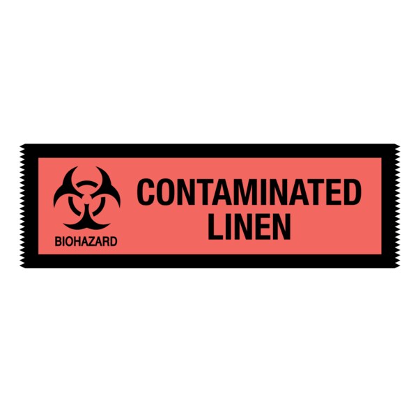 Nevs Label, Biohazard Contaminated Linen 2" x 6" x 500" - LW-0046