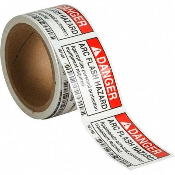 Brady Arc Flash Protection Label, 2"H x 3"W, PK100 - 81105