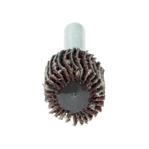 Weiler 5/8" x 5/8" x 40AO Wolverine Coated Abrasive Flap Wheel, 1/4" Stem - 30711