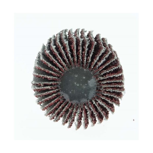 Weiler 1" x 1" x 40AO Wolverine Coated Abrasive Flap Wheel, 1/4" Stem - 30719