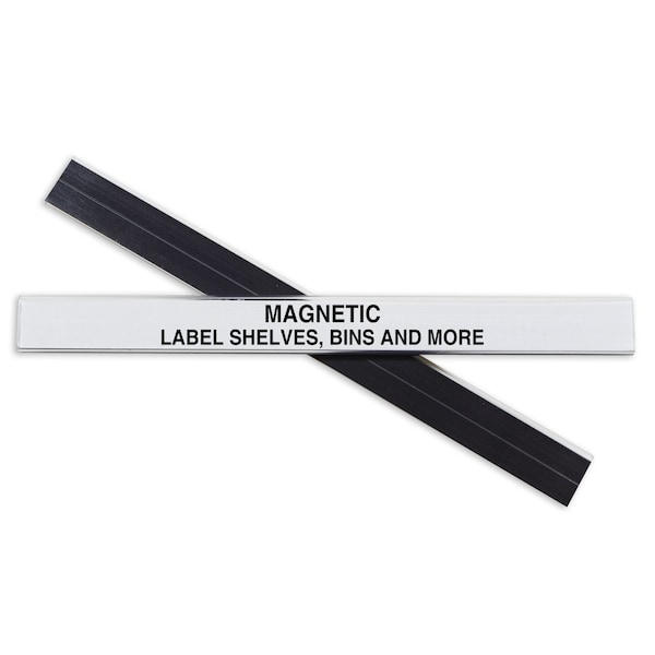 C-Line Products HOLDEX Magnetic ShelfBin Label Holders, 12  inch Magnetic Label Holder, 10PK - 87207