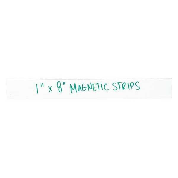 Partners Brand Warehouse Labels, Magnetic Strips, 1" x 8", White, 25/Case - LH174