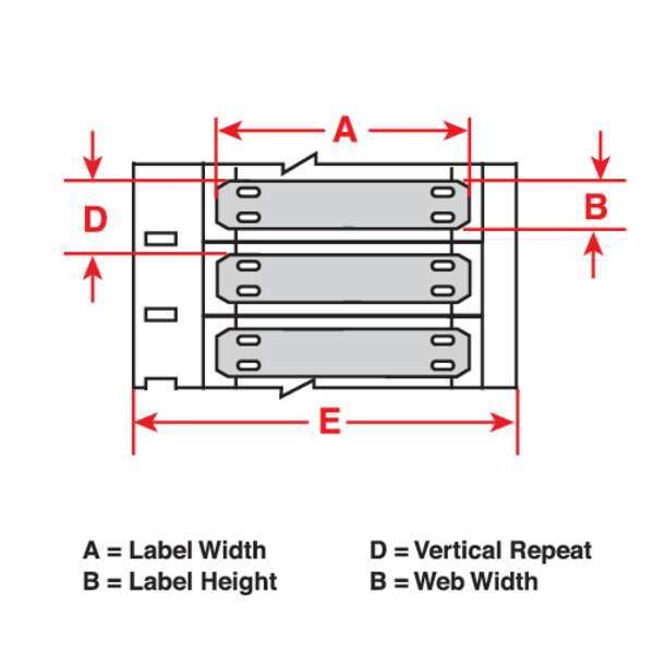 Brady Tag, Yellow, 2.2in.Wx0.41in.H - HSNX-400-2-YL