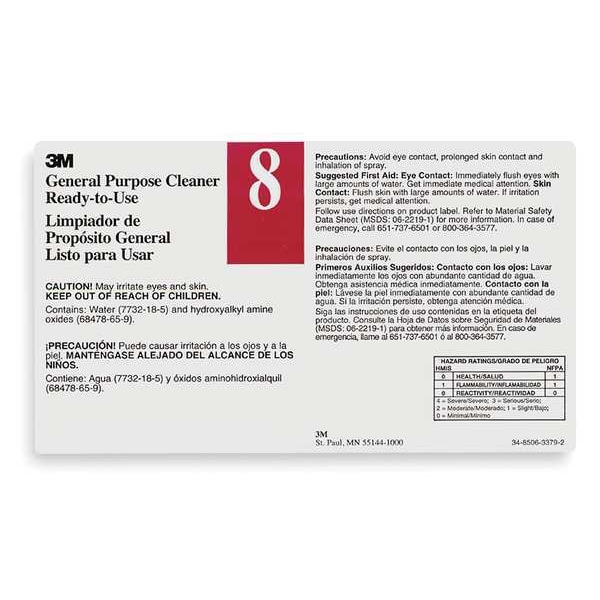 Tolco Secondary Label, Black, Red/White, PK12 - 340408
