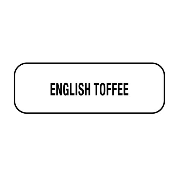 Nevs English Toffee Label 1/2" x 1-1/2" - DIET-604