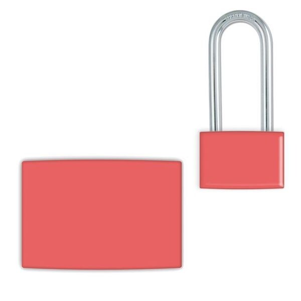 Idesco Padlock Label, 1-5/8inHx1-1/2inW, PK25, LMBBT106AAC - LMBBT106AAC