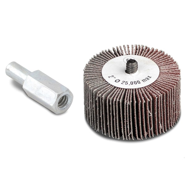 Cgw Abrasives Contaminant-Free Coated Flap Wheel, 2-1/2 in Dia Wheel, 1 in W Face, 80 Grit, Fine Grade, Aluminum O - 39999