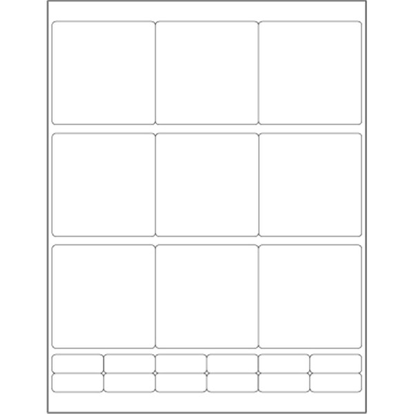Bondad 2.75 x 2.75 in. White Rectangle Laser Labels, 900PK - BO2821286