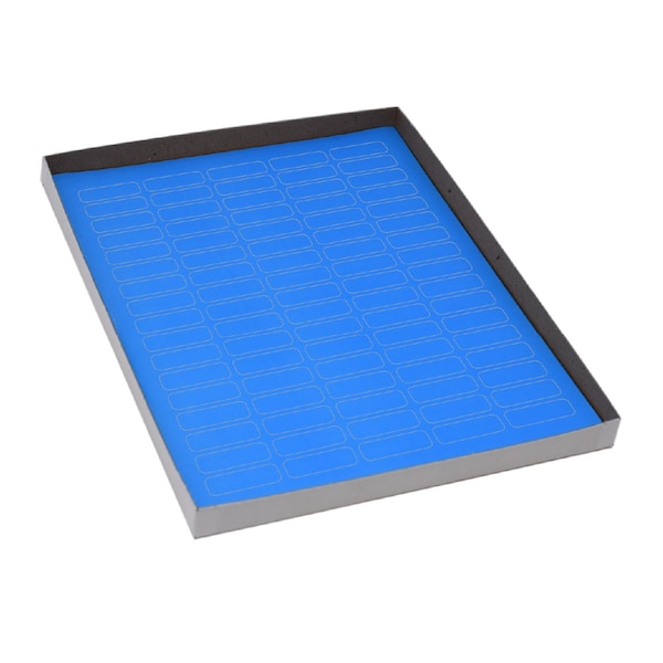 Globe Scientific Label Sheets, Cryo, 33x13mm, for 1.5-2mL Tubes, 20 Sheets, 85 Labels per Sheet, Blue, 1700PK - LCS-33X13B