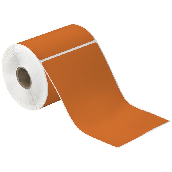 Tape Logic 4 x 6 1/2in Orange Desktop Direct Thermal Label, 12PK - THD334