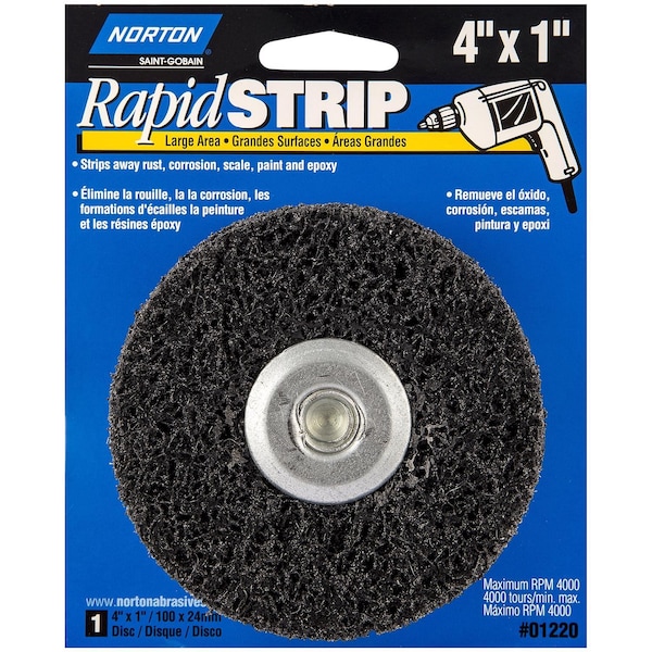 Norton Abrasives Norton Rapid Strip 4 in. D X 1 in. Silicon Carbide Disc Spindle-Mounted Wheel 1 each - 07660705466
