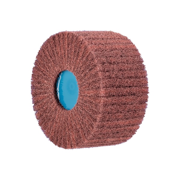 Pferd 4" x 2" POLINOX Non-Woven Finishing Drum - 5/8-11 Thread, PNL Type -A/O 280 Grit - 43190