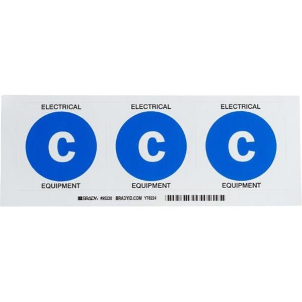 Brady Fire Extinguisher Label, 3inHx3inW, Tape, 95220 - 95220
