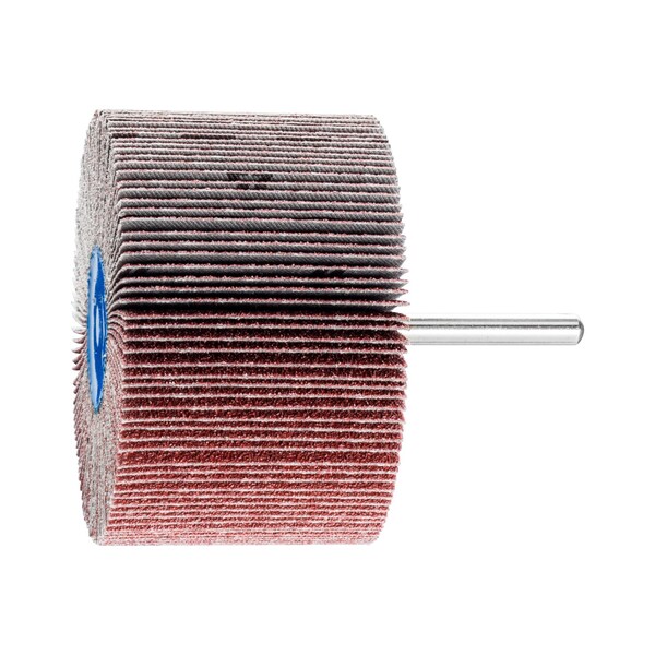Pferd 3" x 2" Mounted Flap Wheel - 1/4" Shank - Aluminum Oxide - 60 Grit - 45214