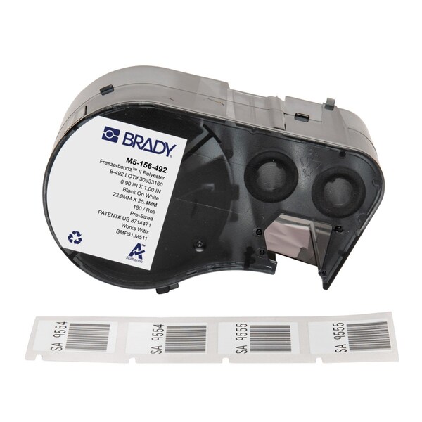 Brady Precut Label Cartridge, White, Matte - M5-156-492