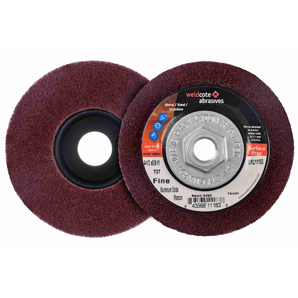 A-Prime Surface Conditioning and Preparation Wheels, Aluminum Oxide, 4-1/2in x 5/8-11, 10PK - 11183