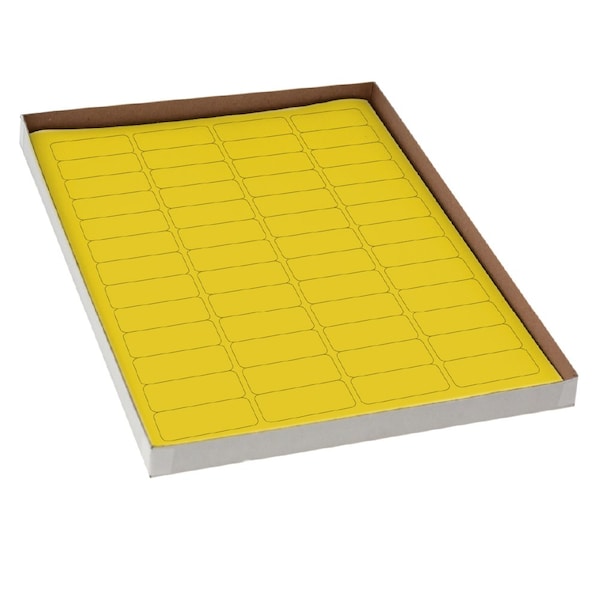 Globe Scientific Label Sheets, Cryo, 43x19mm, for Cryovials, 20 Sheets, 52 Labels per Sheet, Yellow, 1040PK - LCS-43X19Y