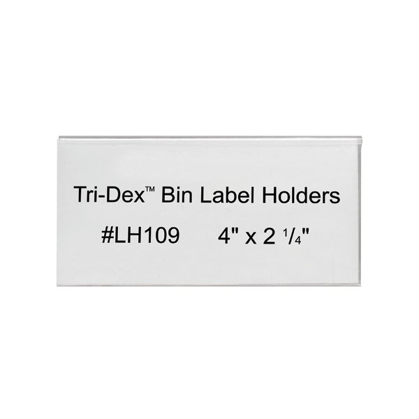 Bsc Preferred 4 x 2-1/4'' Tri-Dex Bin Label Holders, 25PK - BUY00025262
