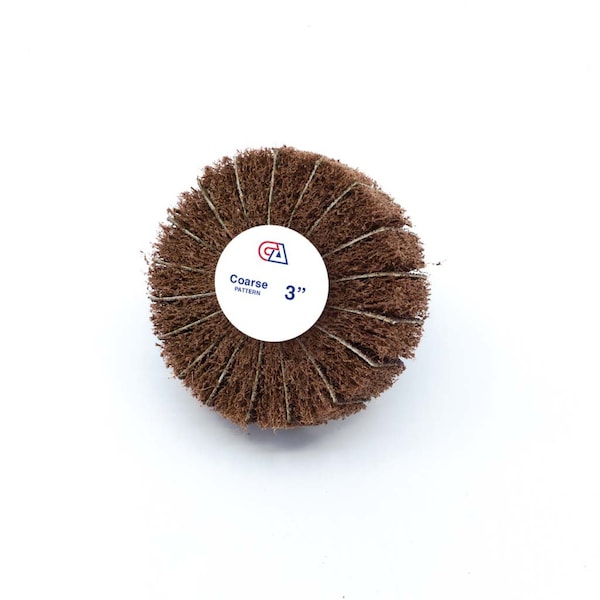Continental Abrasives 3" x 1" x 1/4" Interleaf Aluminum Oxide and Nonwoven Mounted Flap Wheel  60/Coarse - FW-INT31C