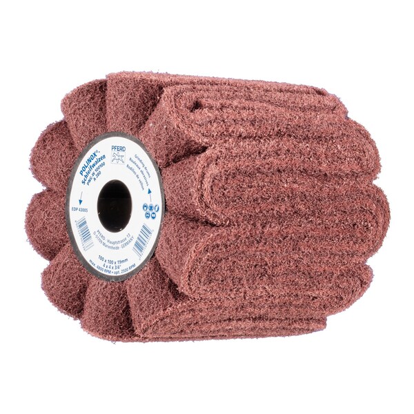 Pferd 4" x 4" POLINOX Non-Woven Finishing Drum - 3/4" AH, PNG, A/O 280 Grit - 43005