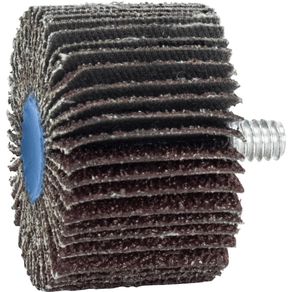 Pferd 1-1/2'' x 1'' Quick Change Flap Wheel - 1/4-20 Thread - Aluminum Oxide - 40 Grit - 45318