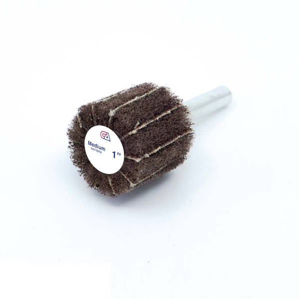 Continental Abrasives 1" x 1" x 1/4" Interleaf Aluminum Oxide and Nonwoven Mounted Flap Wheel  80/Medium - FW-INT11M