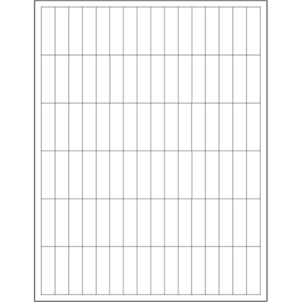 Bondad 0.5 x 1.75 in. White Rectangle Laser Labels, 9600PK - BO2822218