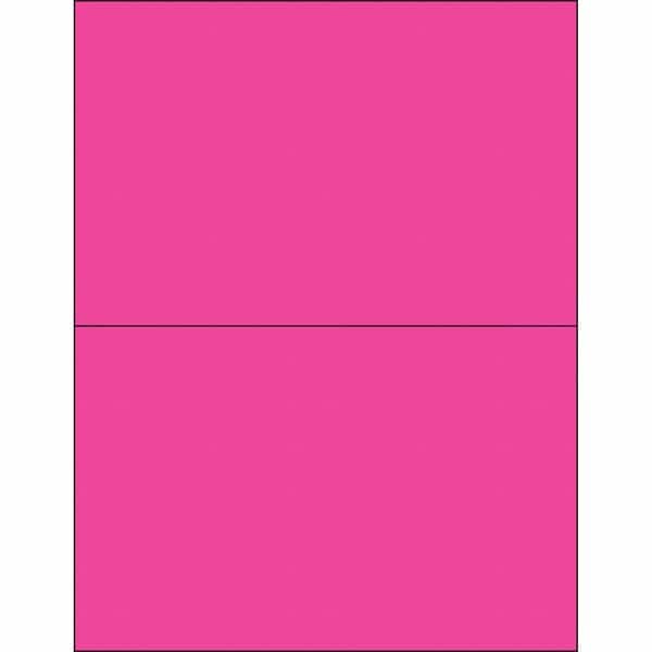 Tape Logic Tape Logic Removable Rectangle Laser Labels, 8 1/2" x 5 1/2", Fluorescent Pink, 200/Case - LL415PK