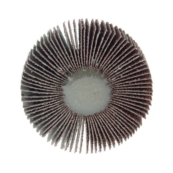 Weiler 3" x 1" x 40AO Wolverine Coated Abrasive Flap Wheels, 1/4" Stem - 30729