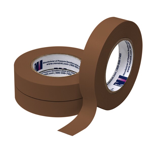 Nevs 1" wide x 60yd Brown Labeling Tape - T-100-BROWN