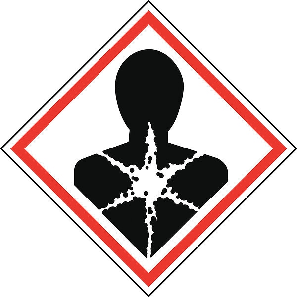 Nmc Health Hazard Ghs Label, Pk5, Material: Adhesive Backed Vinyl - GHS208AP