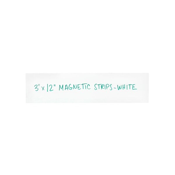 Bsc Preferred 3 x 12'' White Warehouse Labels - Magnetic Strips, 25PK - LH185