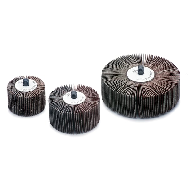 Cgw Abrasives Flap Whl, 3x1x1/4-20, A/O, 40G - 41004