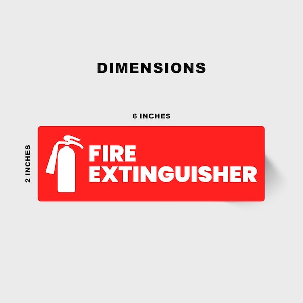 Fuel Stickers Fire Extinguisher Sticker: For Office, Commercial: Safety & Compliance: Hvy-Dty, 6''x2'', 4PK - Z-462FIRE-4PK