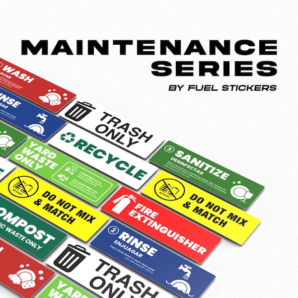 Fuel Stickers Fire Extinguisher Sticker: For Office, Commercial: Safety & Compliance: Hvy-Dty, 6''x2'', 4PK - Z-462FIRE-4PK