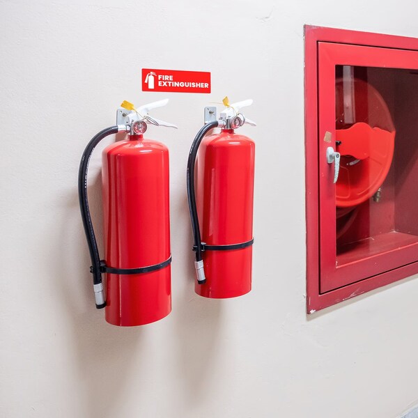 Fuel Stickers Fire Extinguisher Sticker: For Office, Commercial: Safety & Compliance: Hvy-Dty, 6''x2'', 4PK - Z-462FIRE-4PK