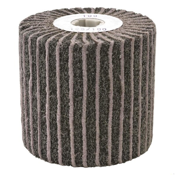 Cgw Abrasives Coated Flap Wheel Drum With Keyhole, 4 in Dia, 4 in W Face, 40 Grit, Medium Grade, Aluminum Oxide Ab - 72110